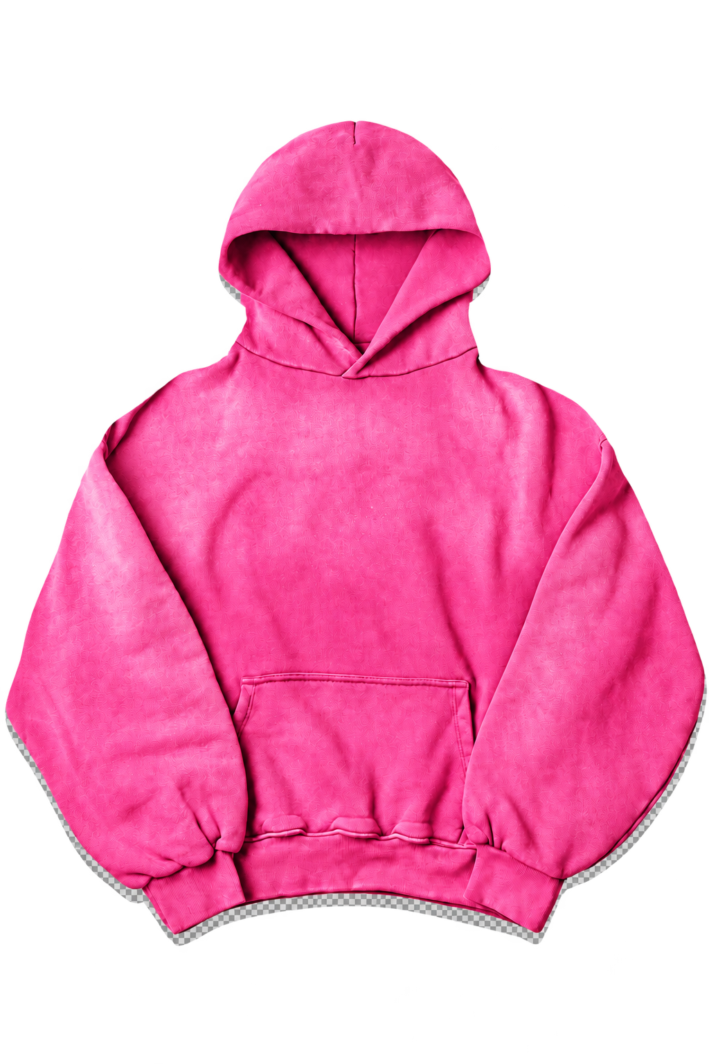 Sun fade solid hoodie — Hot Pink, isolated on transparency