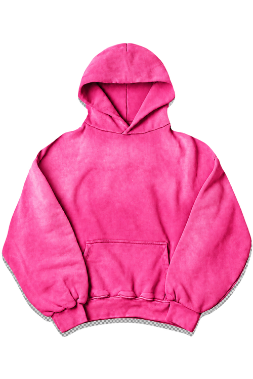 Sun fade solid hoodie — Hot Pink, isolated on transparency