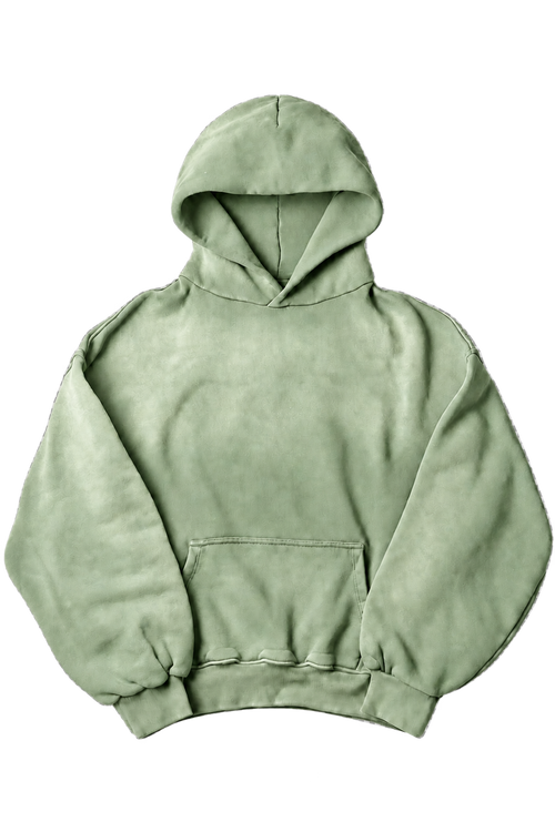 Sun fade solid hoodie — Light Green, isolated on transparency