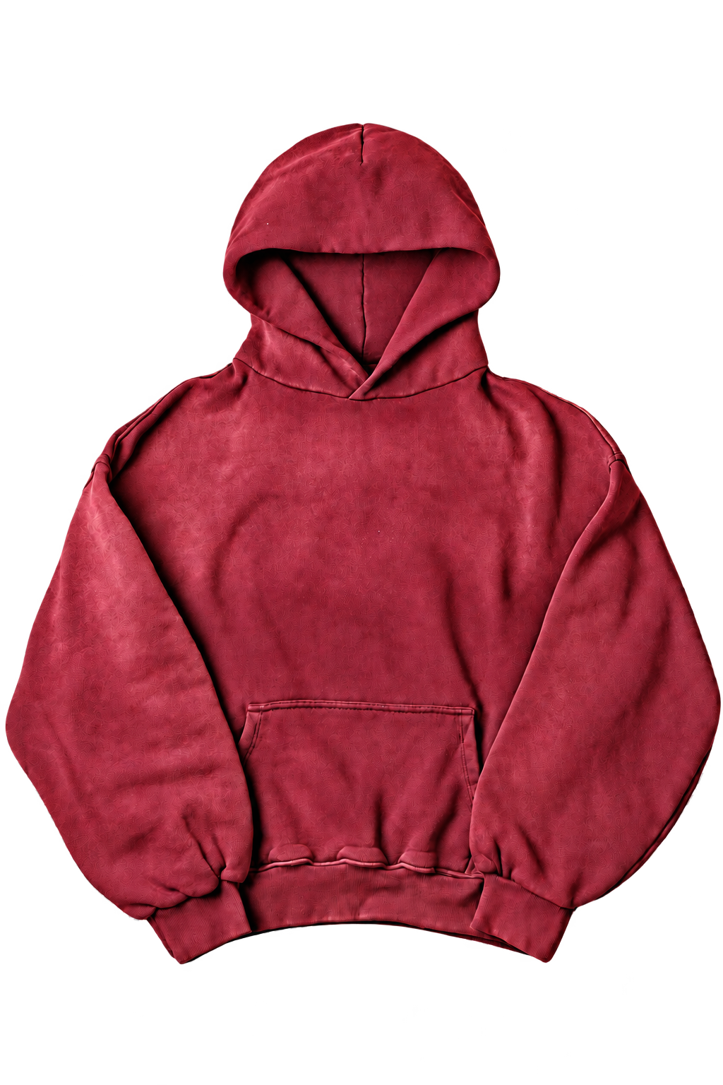 Sun fade solid hoodie — Maroon Red, isolated on transparency